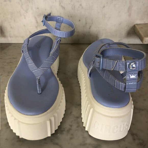 SAM EDELMAN Circus NY Elana Platform Sandal Periwinkle 9.5B - Picture 1 of 16